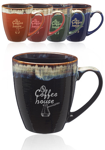 17 oz. Water Color Drip Ceramic Mugs