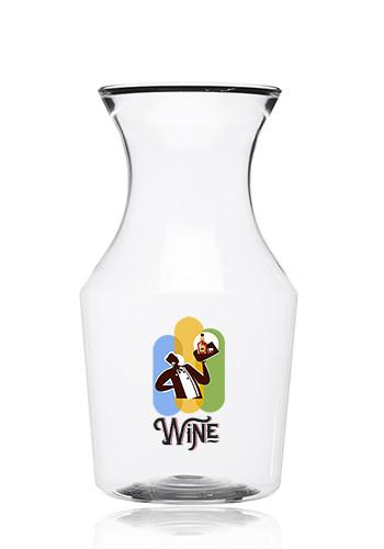 Reserv 12 oz. Plastic Disposable Wine Carafe