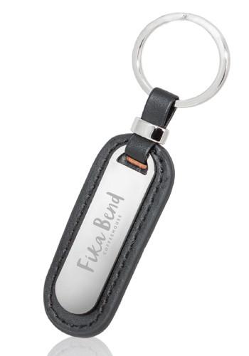 KEY155 Madison Executive Metal and Faux Leather Keychains