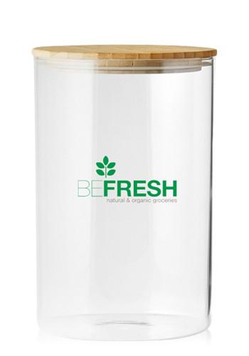 37 oz. Store N Go Glass Storage Jars with Bamboo Lids