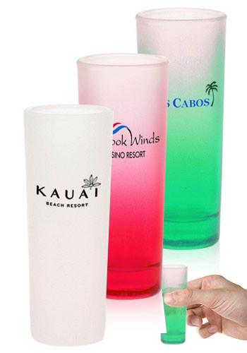 2 oz. Tall Shot Glasses - Colored &amp; Frosted