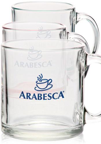 13 oz. Libbey Clear Glass Coffee Mugs