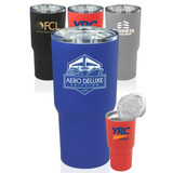 17 oz. Rubberized Stainless Steel Travel Mugs