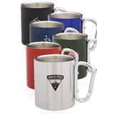 10 oz. Carabiner Handle Stainless Steel Mugs
