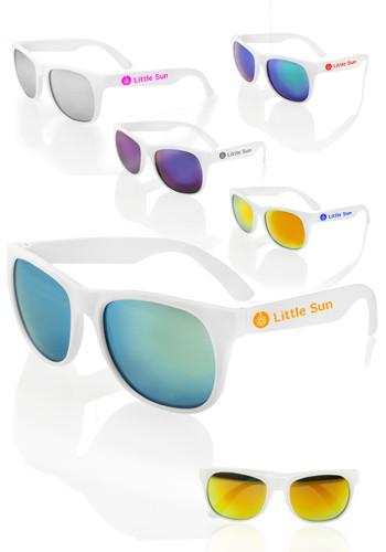 Color Lens Sunglasses w White Frames