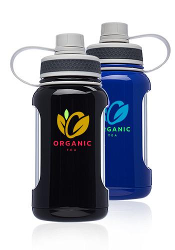 22 oz. Exhibition Glass Water Bottles with Silicone Sleeve