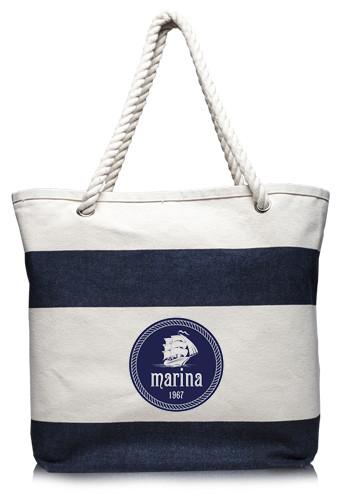 Striped Canvas Tote Bags
