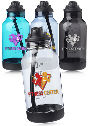 64 oz. Plastic Sports Bottles with Capacity Markings
