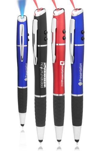Aero Stylus Pens with LED Light and Laser Pointer