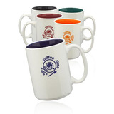 15 oz. Glossy Two-Tone Ceramic Mugs