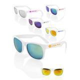 Color Lens Sunglasses w White Frames