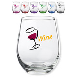 12 oz Libbey Stemless White Wine Glasses