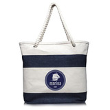 Striped Canvas Tote Bags with Rope Handles