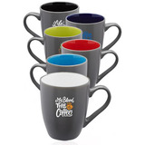 12 oz. Rhodes Two-Tone Java Custom Coffee Mugs